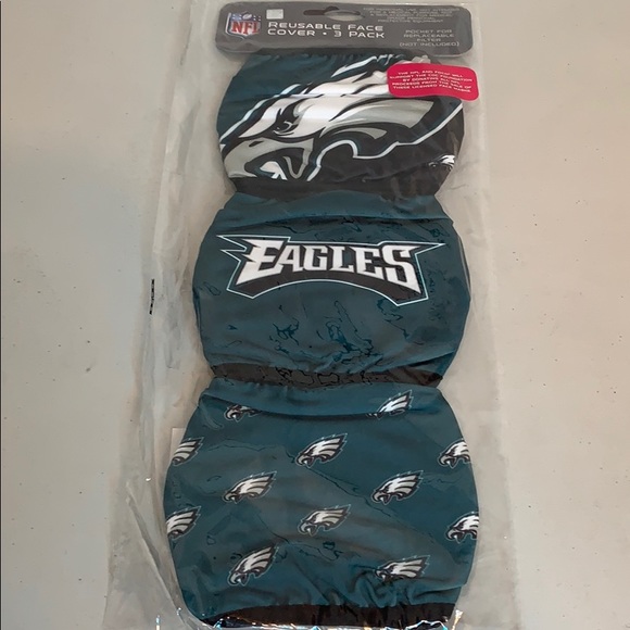 Adult Philadelphia Eagles FOCO Face Covering 3-Pk - Picture 2 of 9